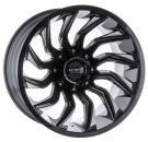 La Chanti LC-OF12 Glanzschwarz gefräst 20x12 6x5.5